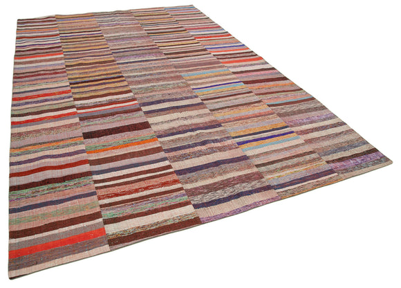 8x12 Multicolor Kilim Patchwork Rug - 37024