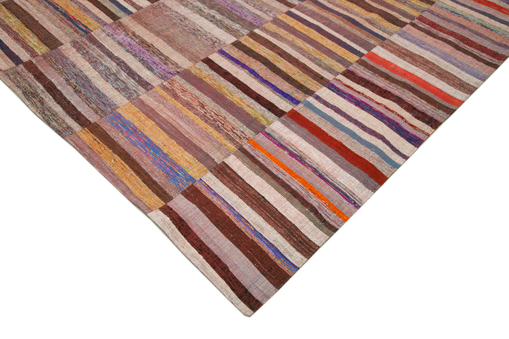 8x12 Multicolor Kilim Patchwork Rug - 37024