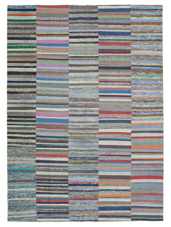 8x10 Multicolor Kilim Patchwork Rug - 37025