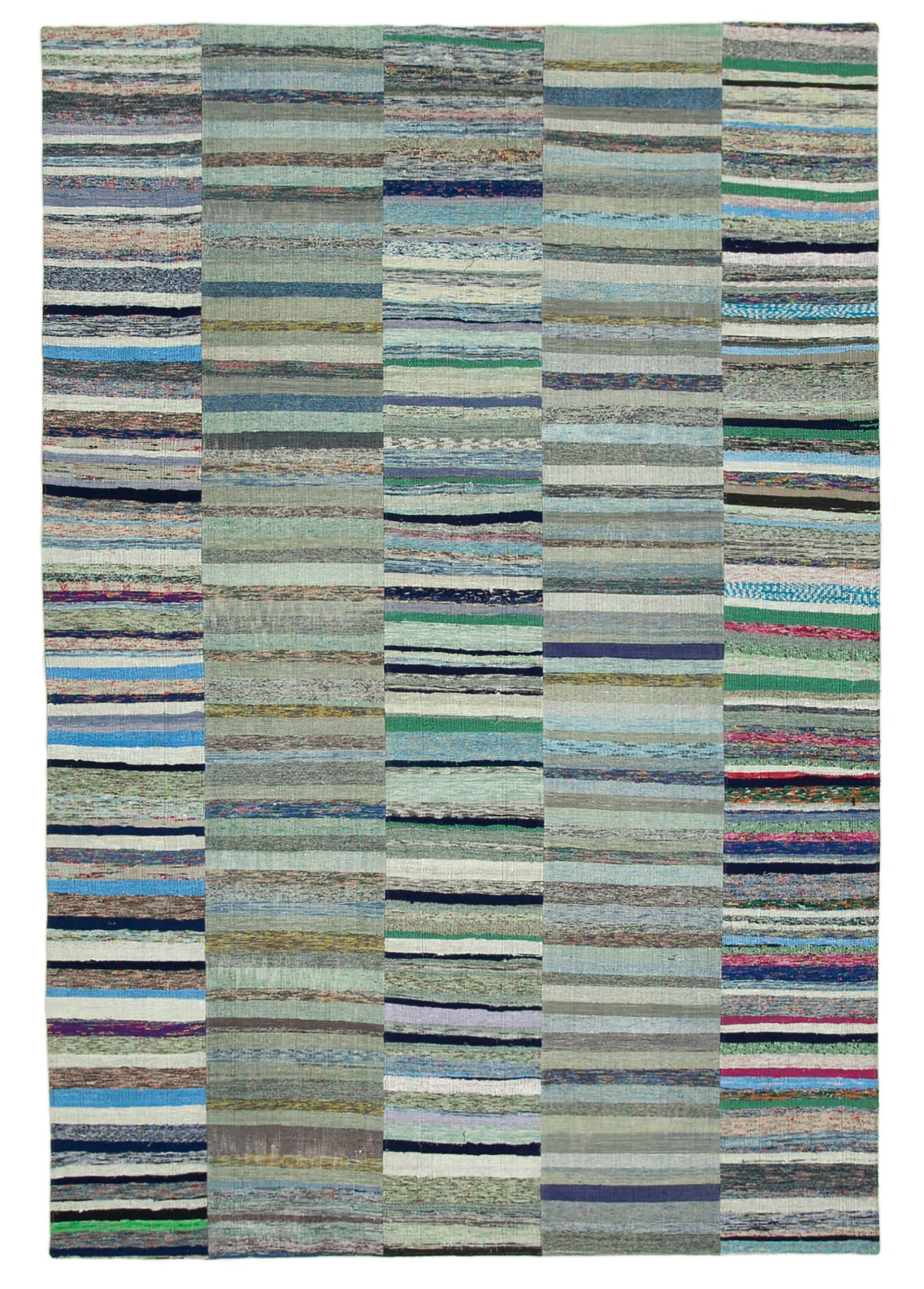 8x11 Multicolor Kilim Patchwork Rug - 37027