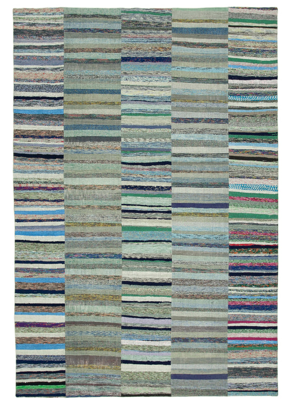 8x11 Multicolor Kilim Patchwork Rug - 37027