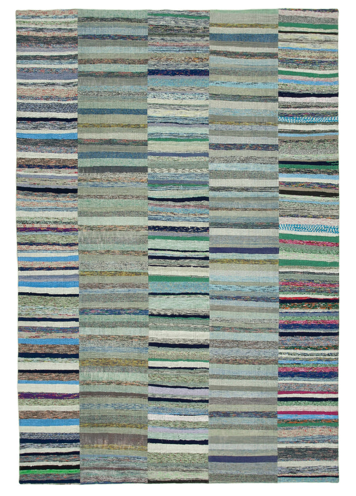 8x11 Multicolor Kilim Patchwork Rug - 37027