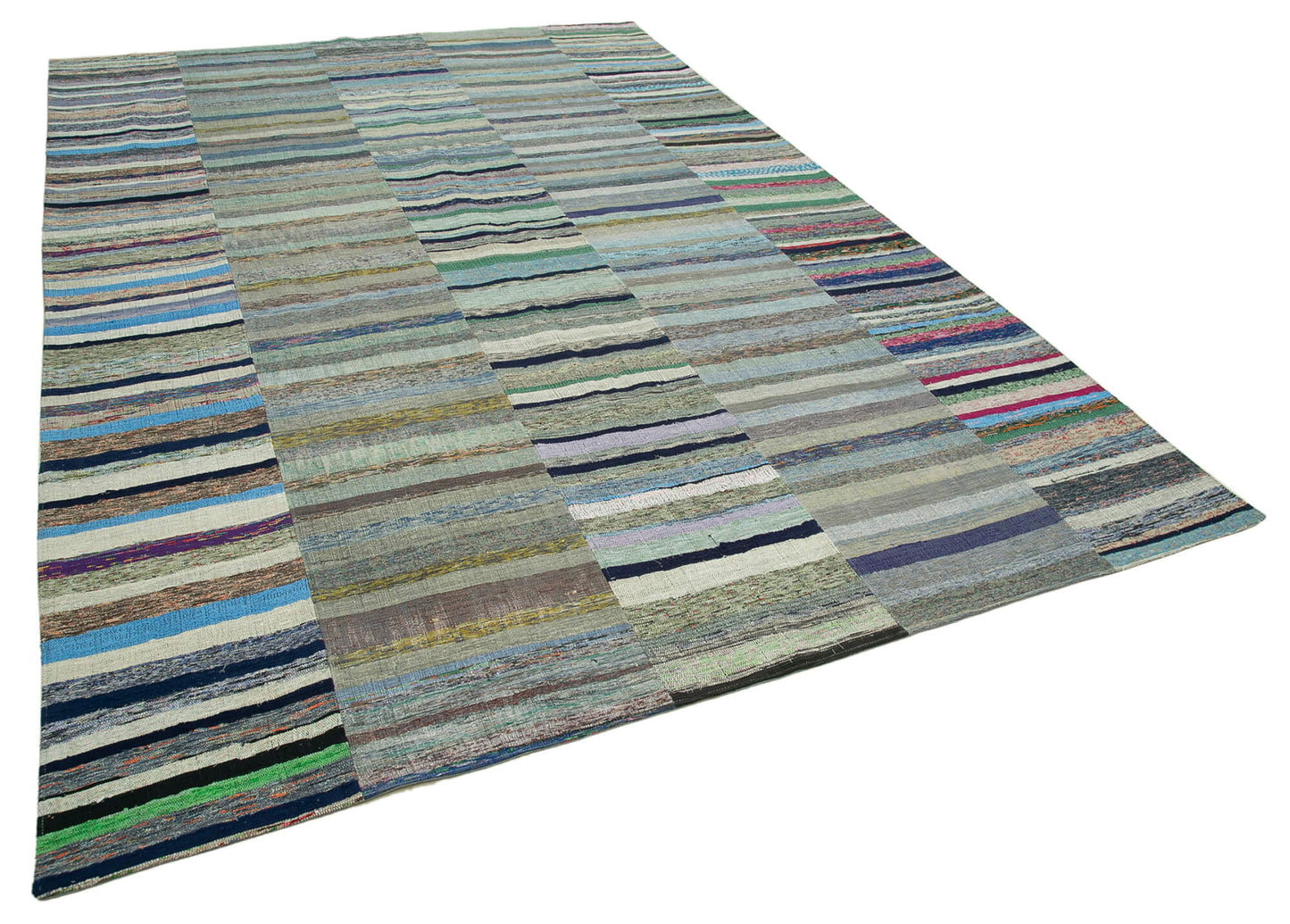 8x11 Multicolor Kilim Patchwork Rug - 37027