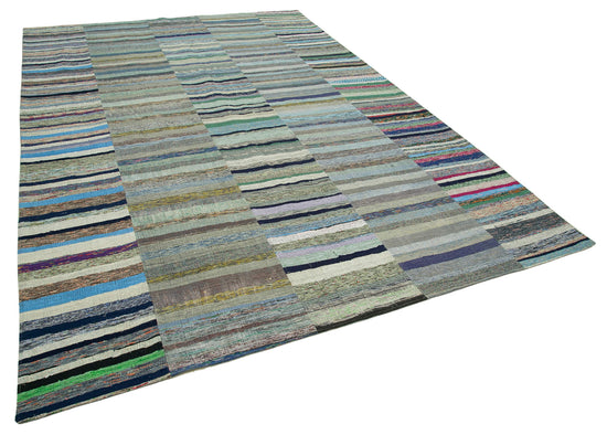 8x11 Multicolor Kilim Patchwork Rug - 37027