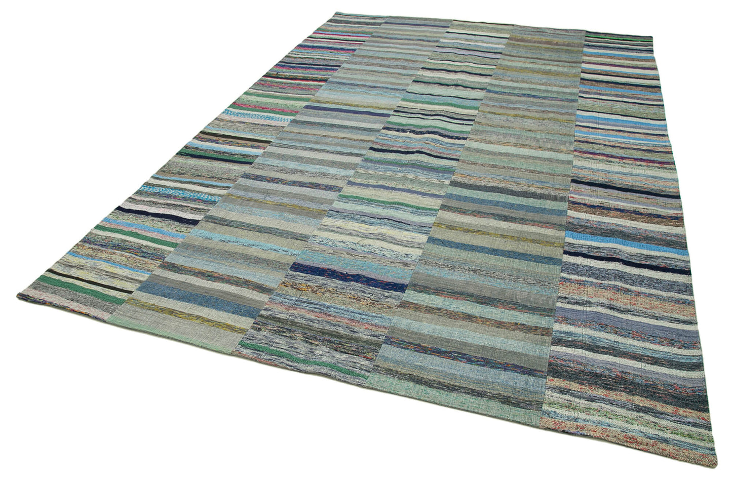 8x11 Multicolor Kilim Patchwork Rug - 37027