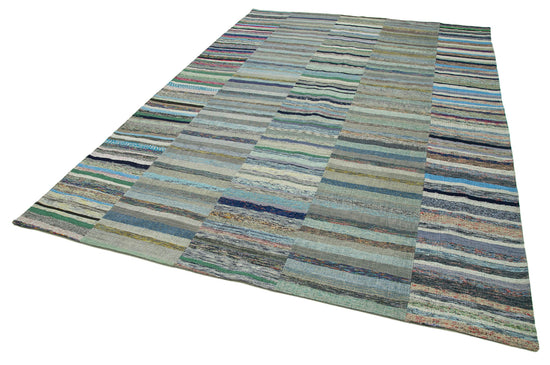 8x11 Multicolor Kilim Patchwork Rug - 37027