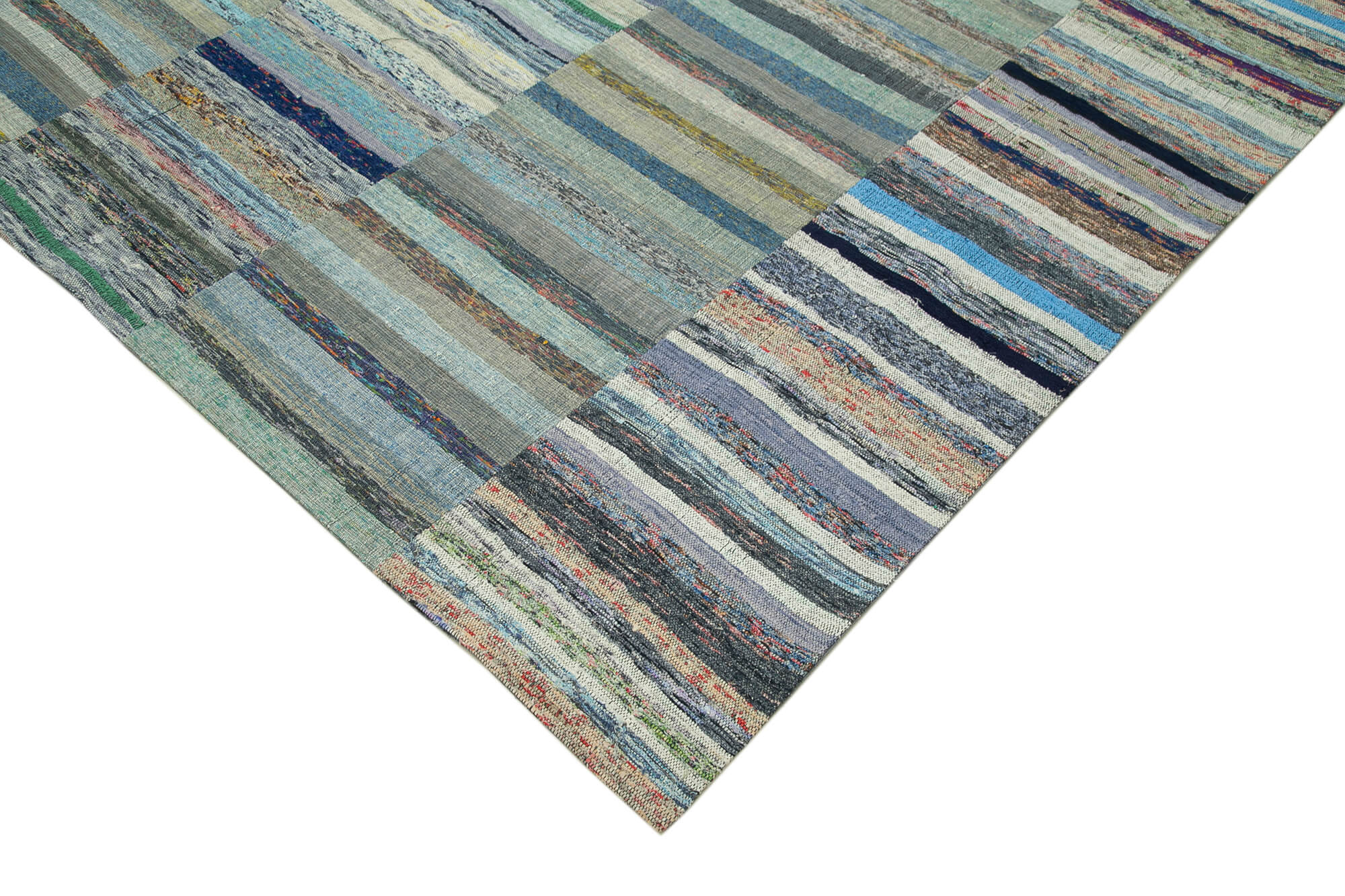 8x11 Multicolor Kilim Patchwork Rug - 37027