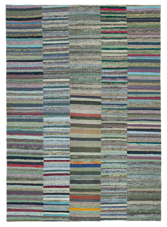 8x11 Multicolor Kilim Patchwork Rug - 37040