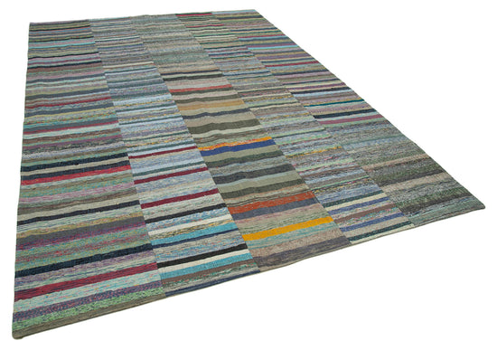 8x11 Multicolor Kilim Patchwork Rug - 37040