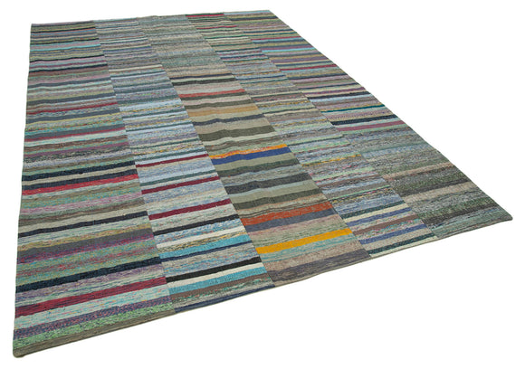 8x11 Multicolor Kilim Patchwork Rug - 37040