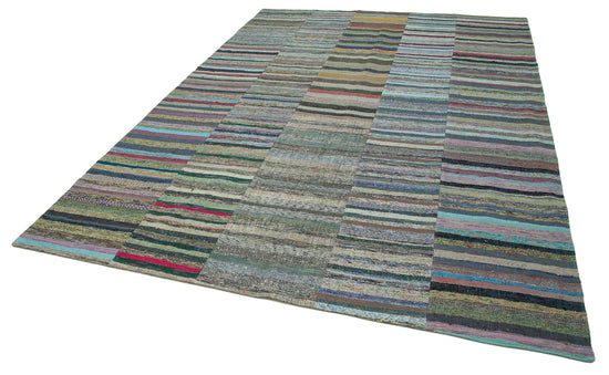 8x11 Multicolor Kilim Patchwork Rug - 37040