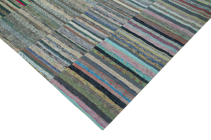8x11 Multicolor Kilim Patchwork Rug - 37040