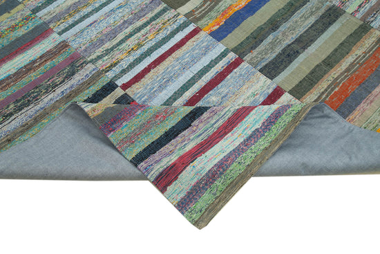 8x11 Multicolor Kilim Patchwork Rug - 37040
