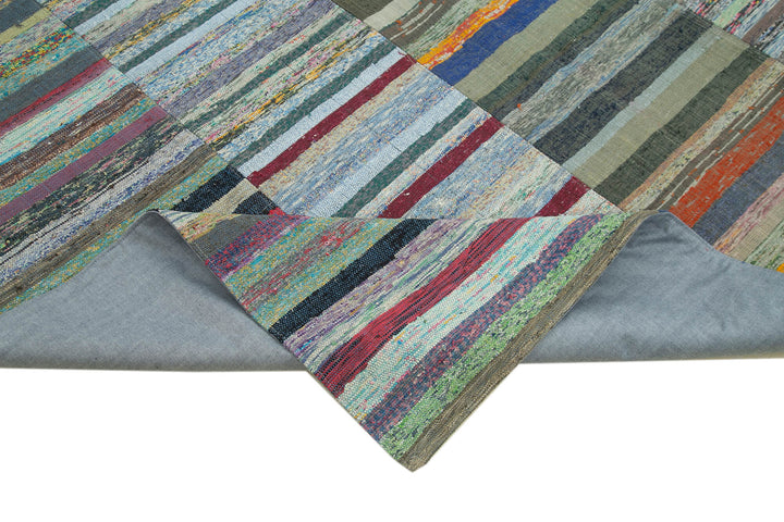 8x11 Multicolor Kilim Patchwork Rug - 37040