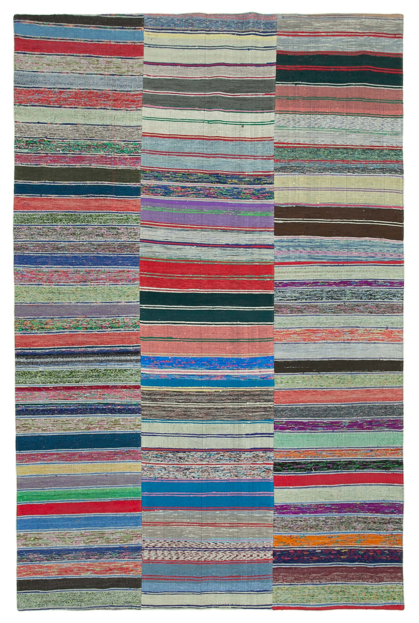 7x11 Multicolor Kilim Patchwork Rug - 37041