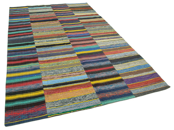 6x10 Multicolor Kilim Patchwork Rug - 37044