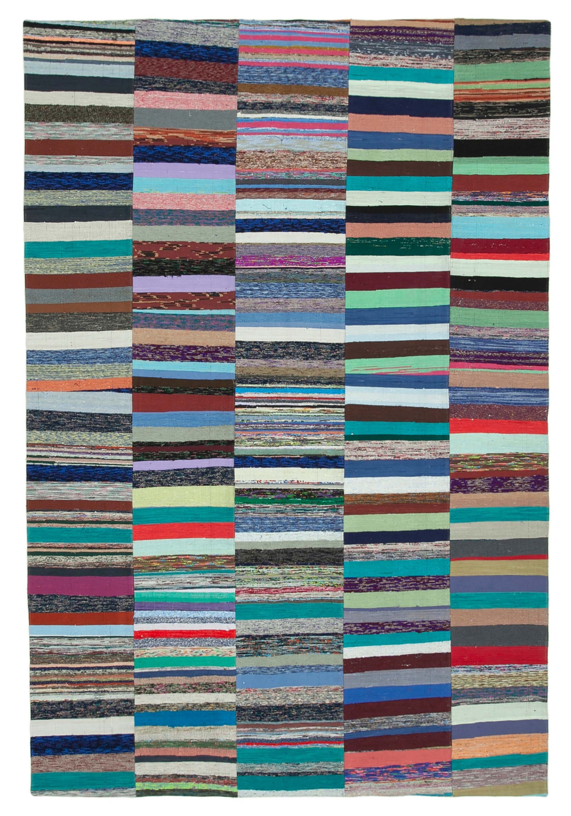 8x11 Multicolor Kilim Patchwork Rug - 37046