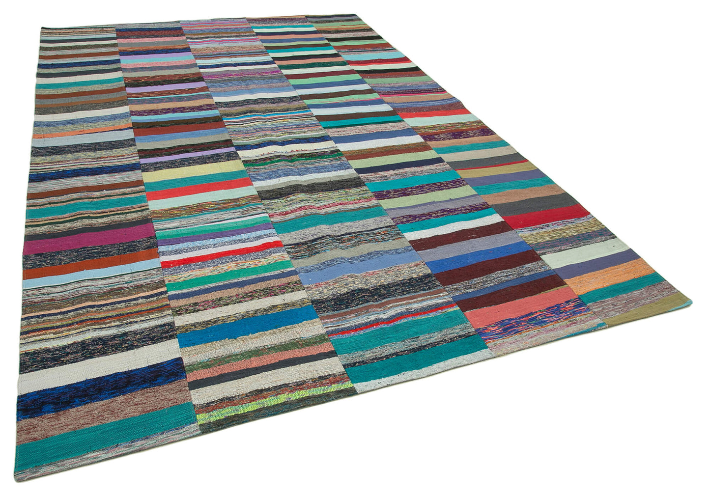 8x11 Multicolor Kilim Patchwork Rug - 37046