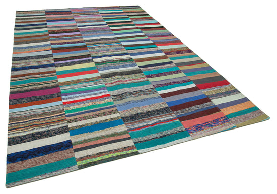 8x11 Multicolor Kilim Patchwork Rug - 37046