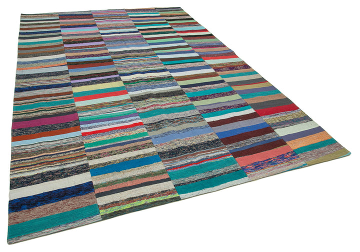8x11 Multicolor Kilim Patchwork Rug - 37046