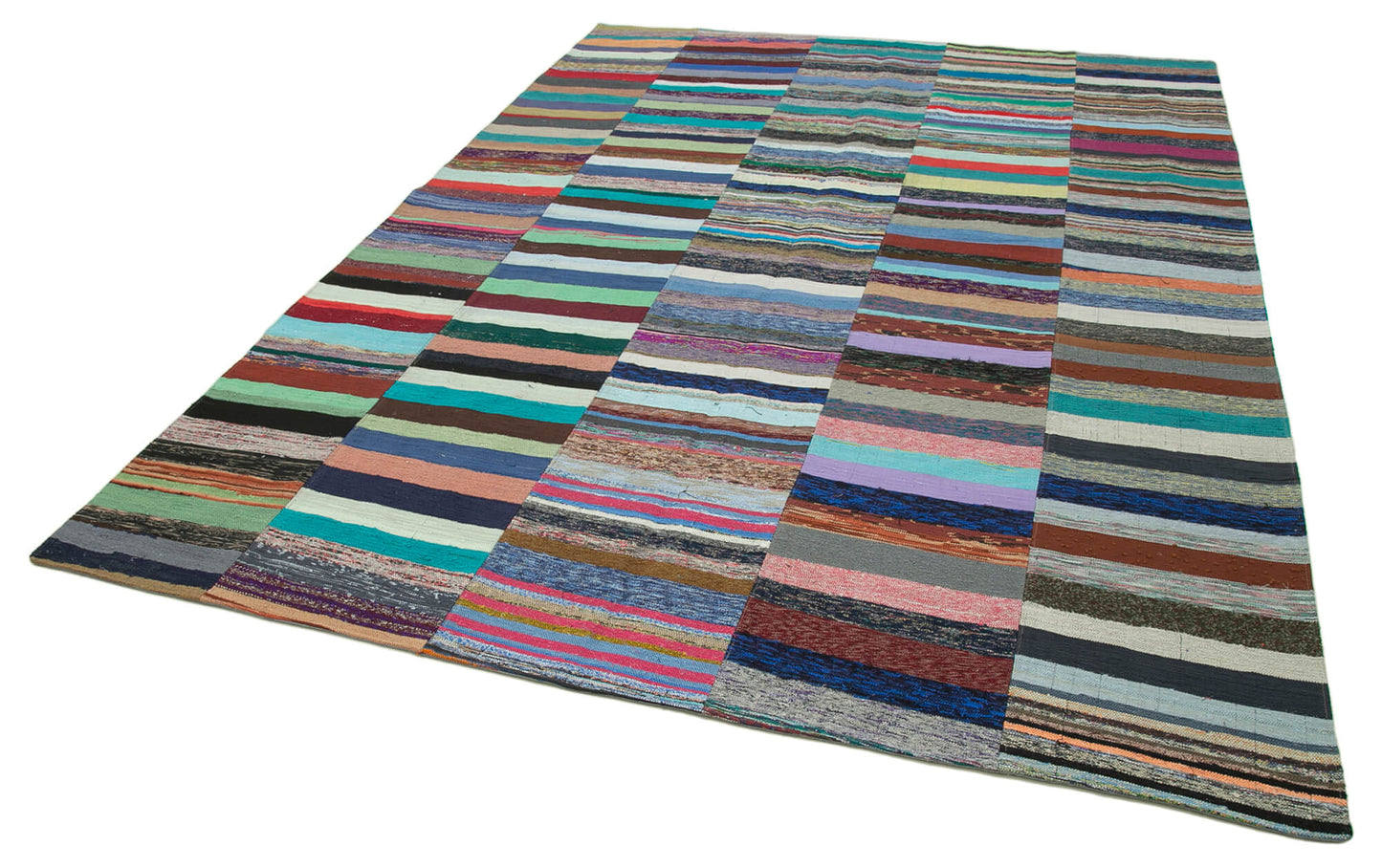 8x11 Multicolor Kilim Patchwork Rug - 37046