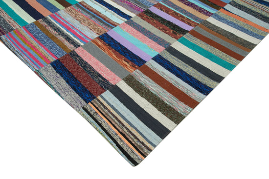 8x11 Multicolor Kilim Patchwork Rug - 37046