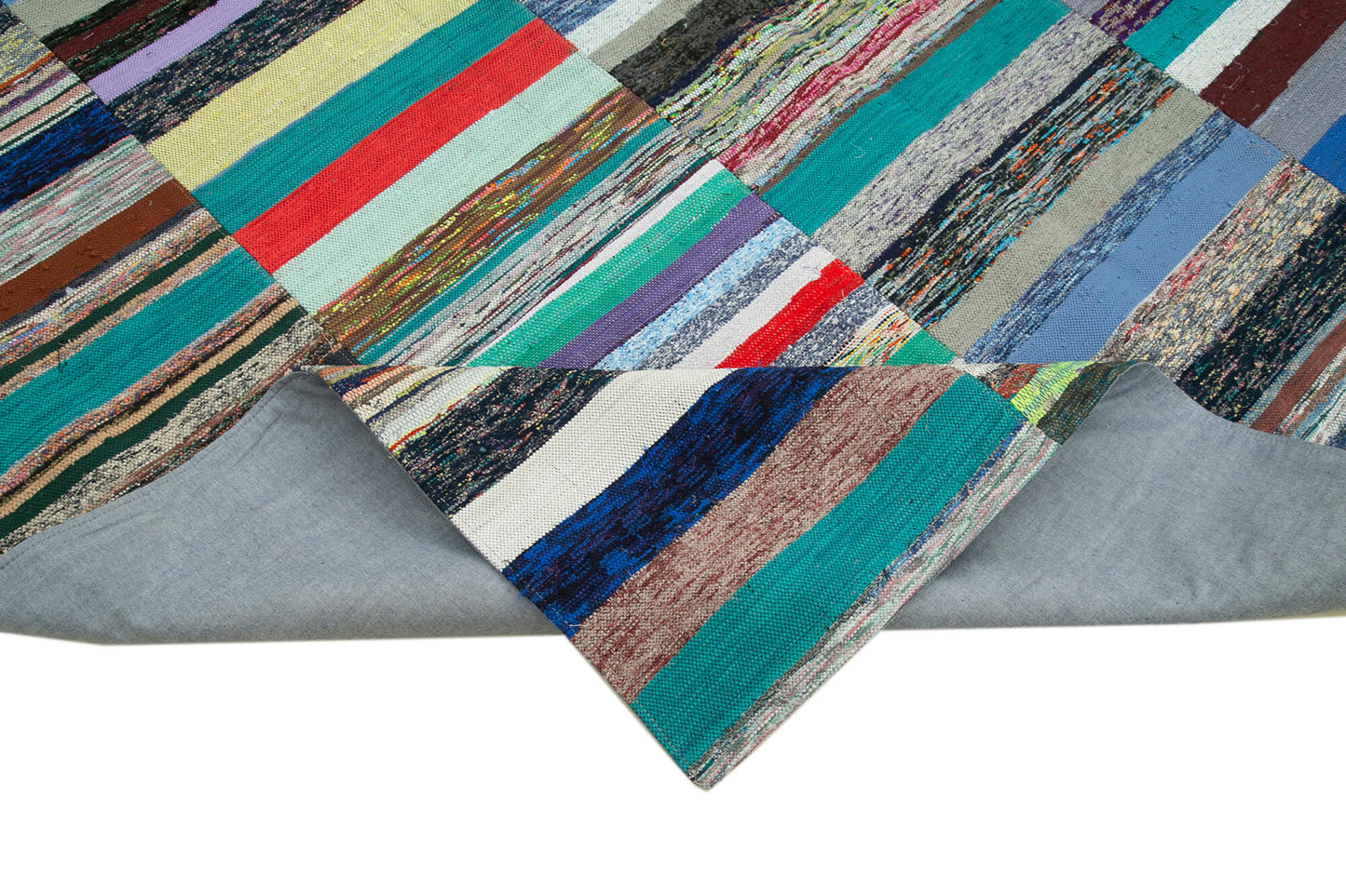 8x11 Multicolor Kilim Patchwork Rug - 37046