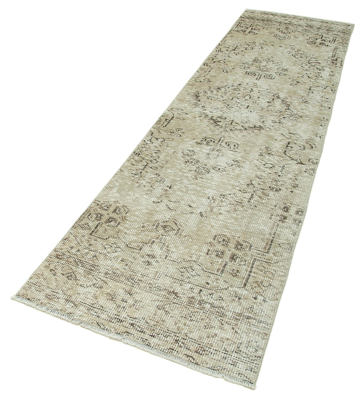 3x10 Beige Overdyed Runner Rug - 37061