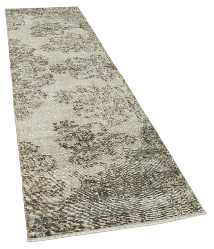 3x10 Beige Overdyed Runner Rug - 37079