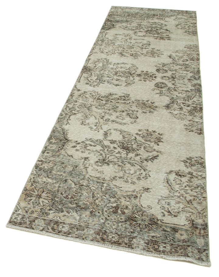3x10 Beige Overdyed Runner Rug - 37079