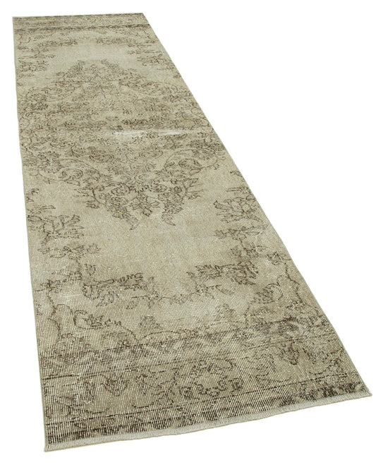 3x10 Beige Overdyed Runner Rug - 37101