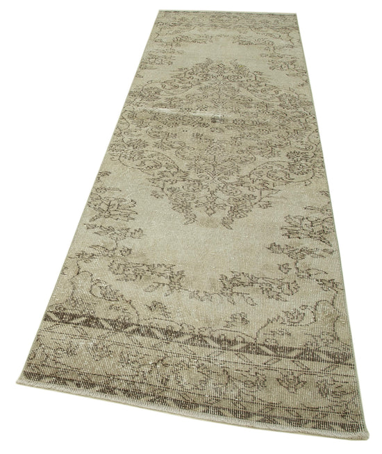 3x10 Beige Overdyed Runner Rug - 37101