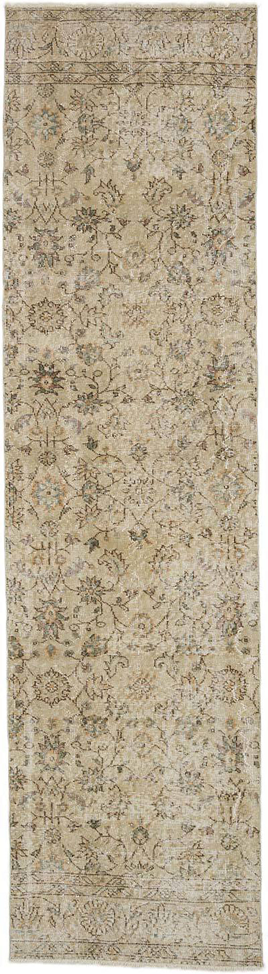 3x10 Beige Overdyed Runner Rug - 37139