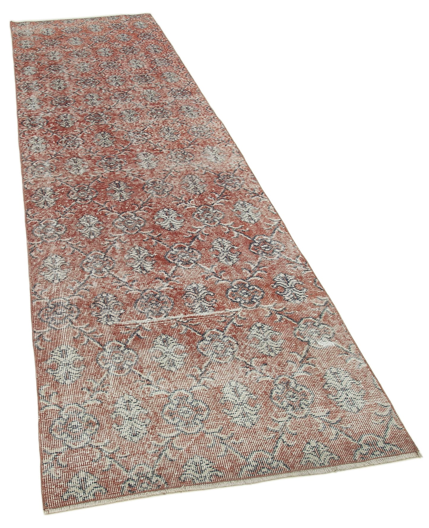 3x11 Red Overdyed Runner Rug - 37186