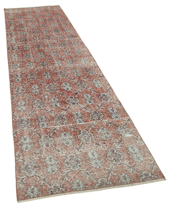 3x11 Red Overdyed Runner Rug - 37186