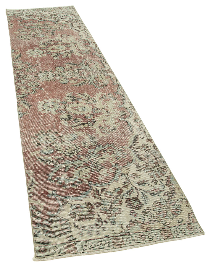 3x10 Beige Overdyed Runner Rug - 37189