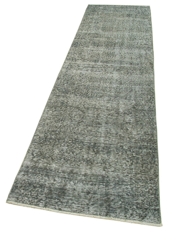 3x10 Grey Overdyed Runner Rug - 37192