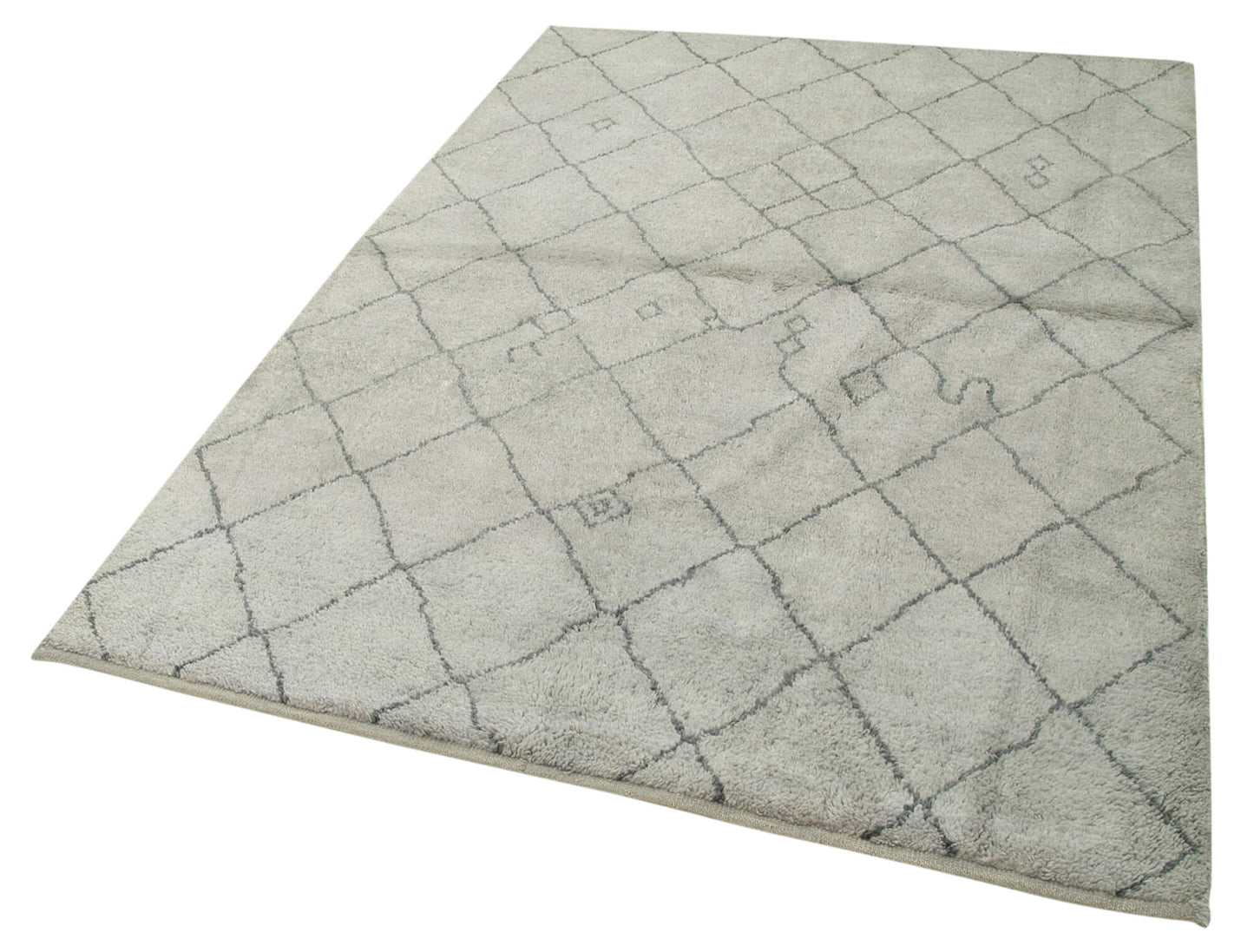 5x7 Grey Moroccan Rug - 37328