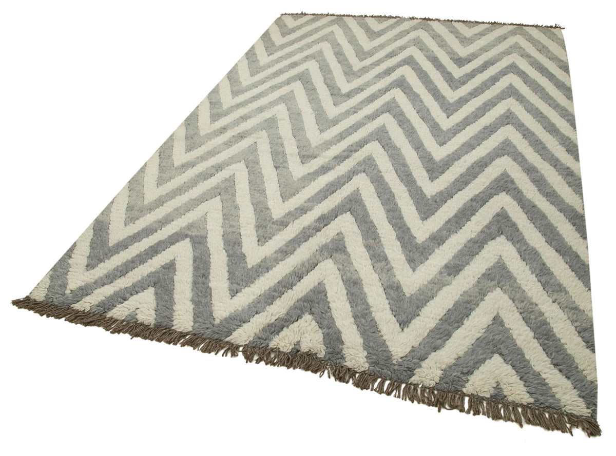 5x8 Grey Moroccan Rug - 37354