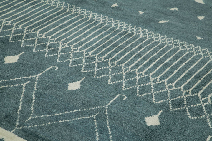 10x14 Blue Moroccan Rug - 37407