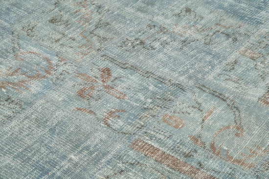 6x6 Blue Round Patchwork Rug - 37411