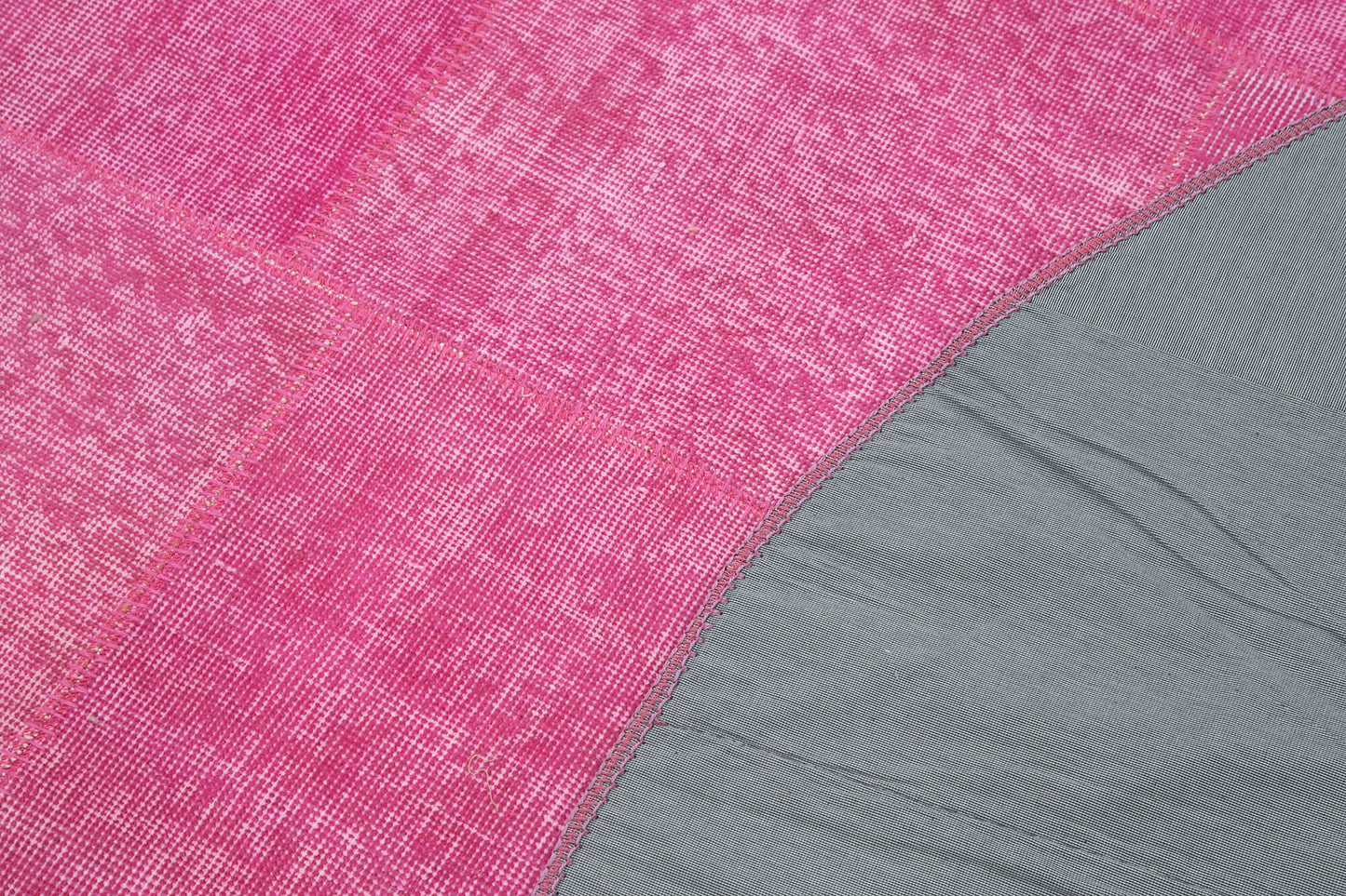 7x7 Pink Round Patchwork Rug - 37412