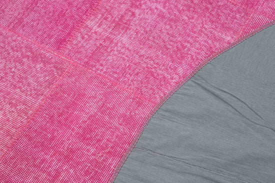 7x7 Pink Round Patchwork Rug - 37412