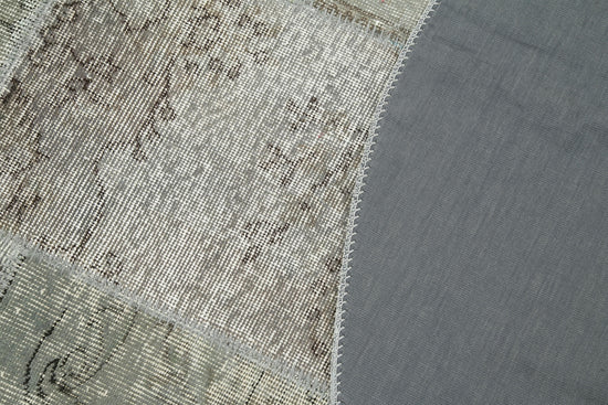 6x6 Grey Round Patchwork Rug - 37440