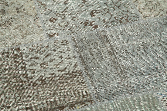 6x6 Grey Round Patchwork Rug - 37446