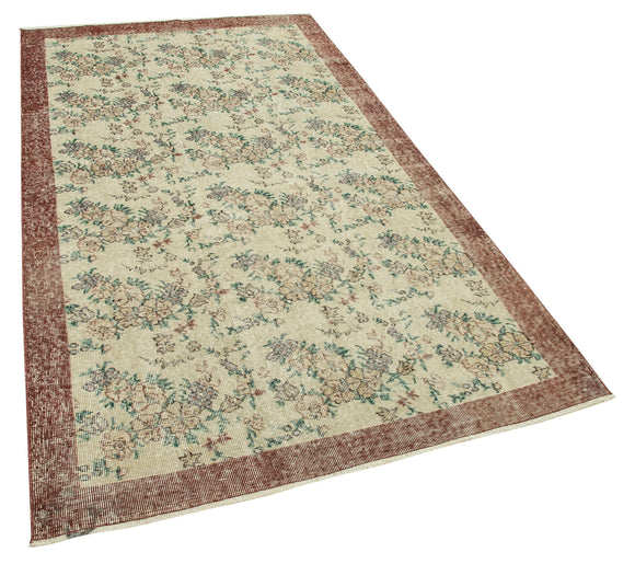 4x8 Beige Overdyed Rug - 37454