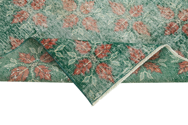 4x6 Green Overdyed Rug - 37456