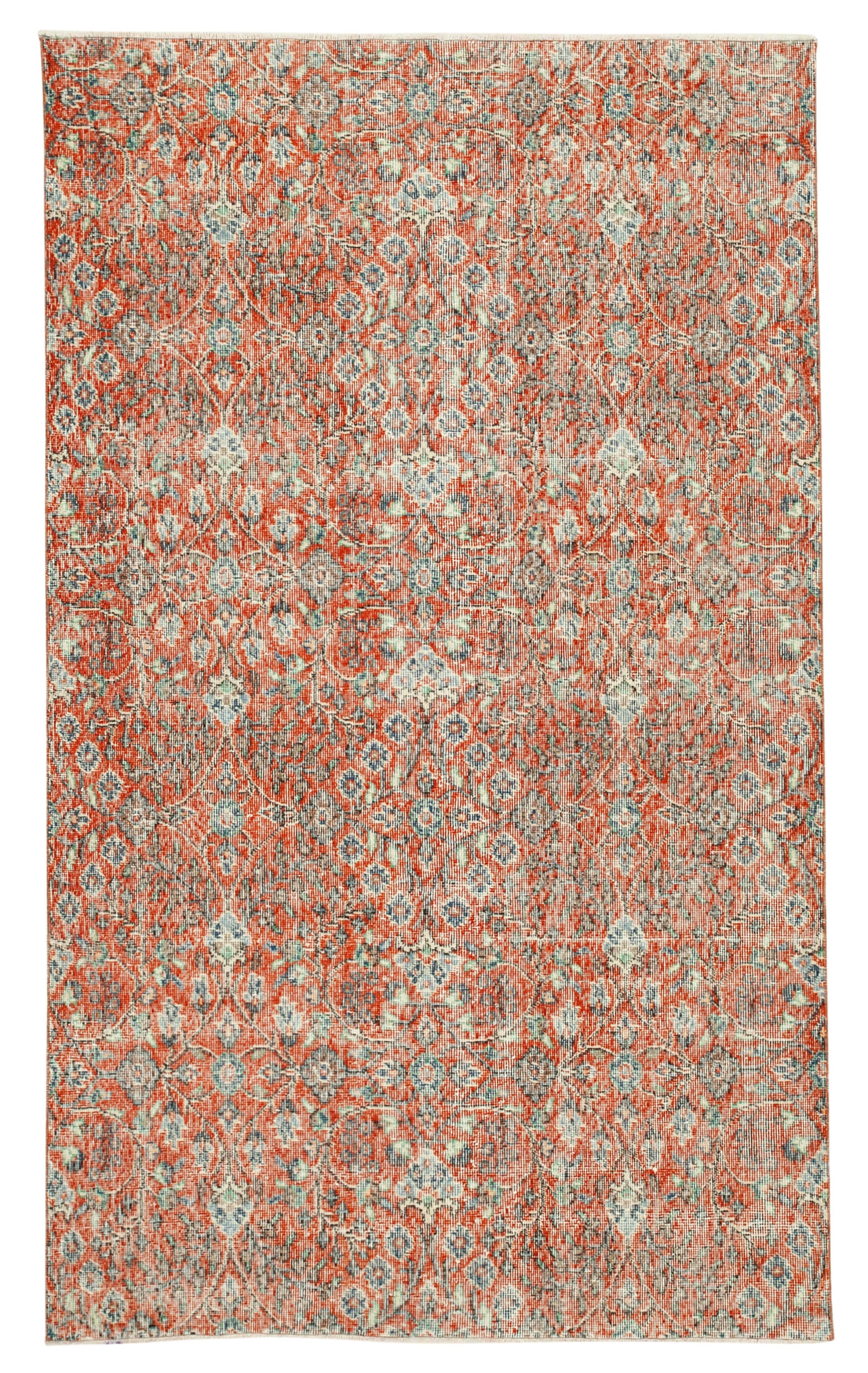 5x8 Red Overdyed Rug - 37458
