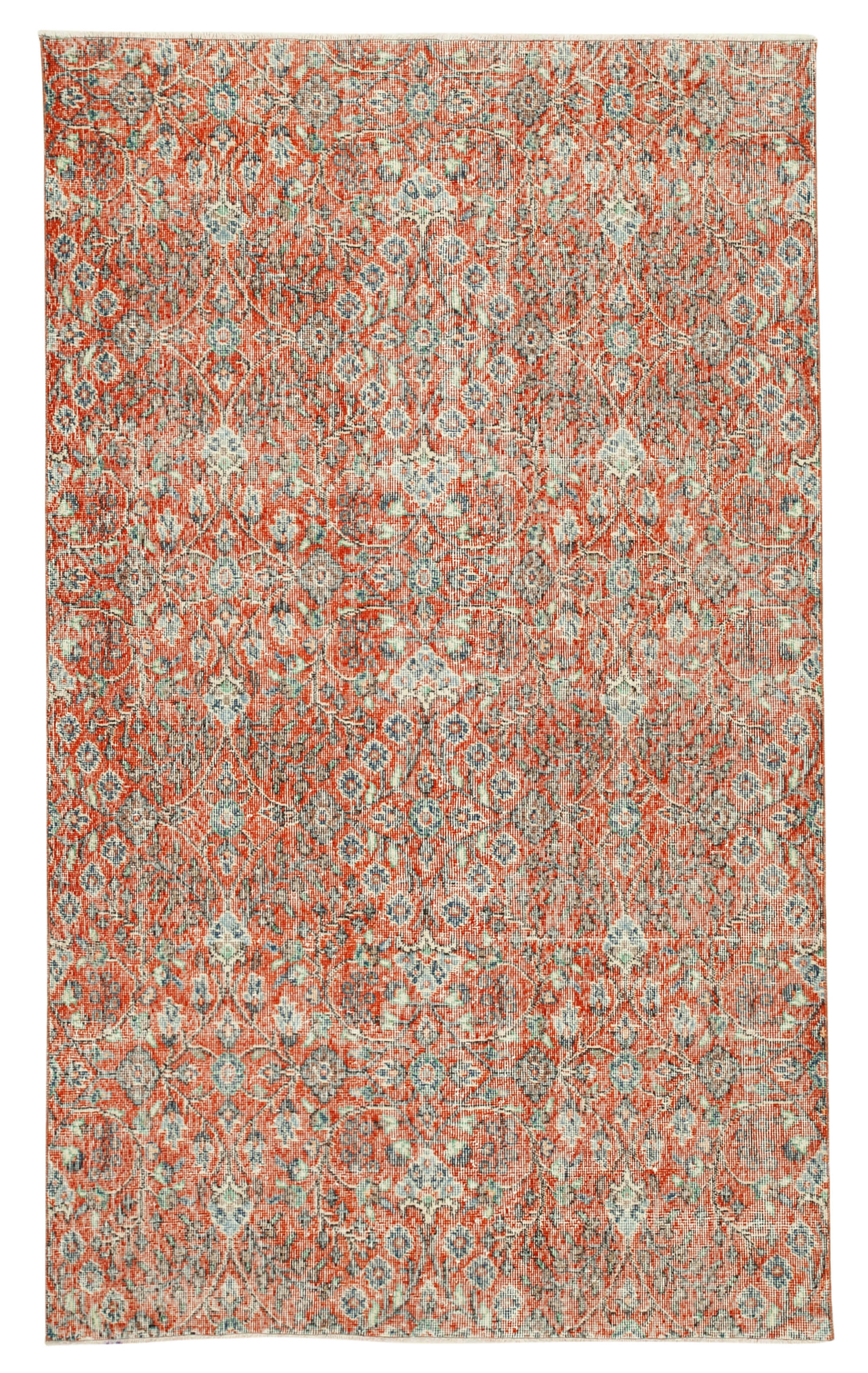 5x8 Red Overdyed Rug - 37458