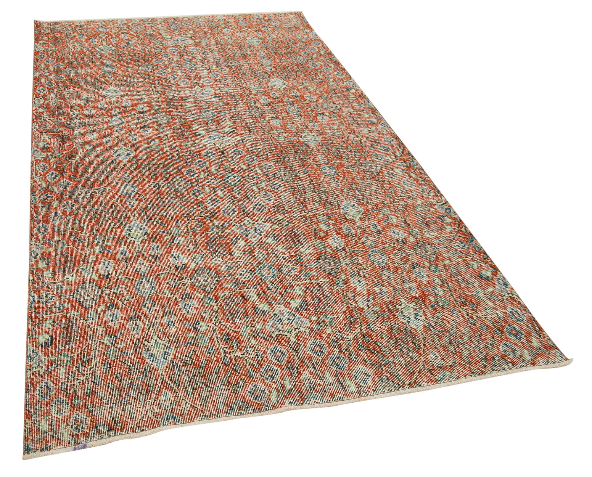 5x8 Red Overdyed Rug - 37458